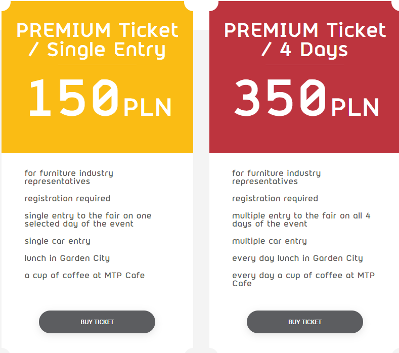 Premium tickets Meble Polska Trade Fair